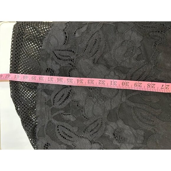 Lane Bryant Women's Black Lace V-Neck 3/4 Sleeve Dress back zipper Size 14 Midi - Picture 7 of 8